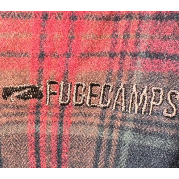 Burnside Men’s Plaid Flannel Shirt Crimson Red Size Large NWT Camping Grunge - Picture 8 of 13